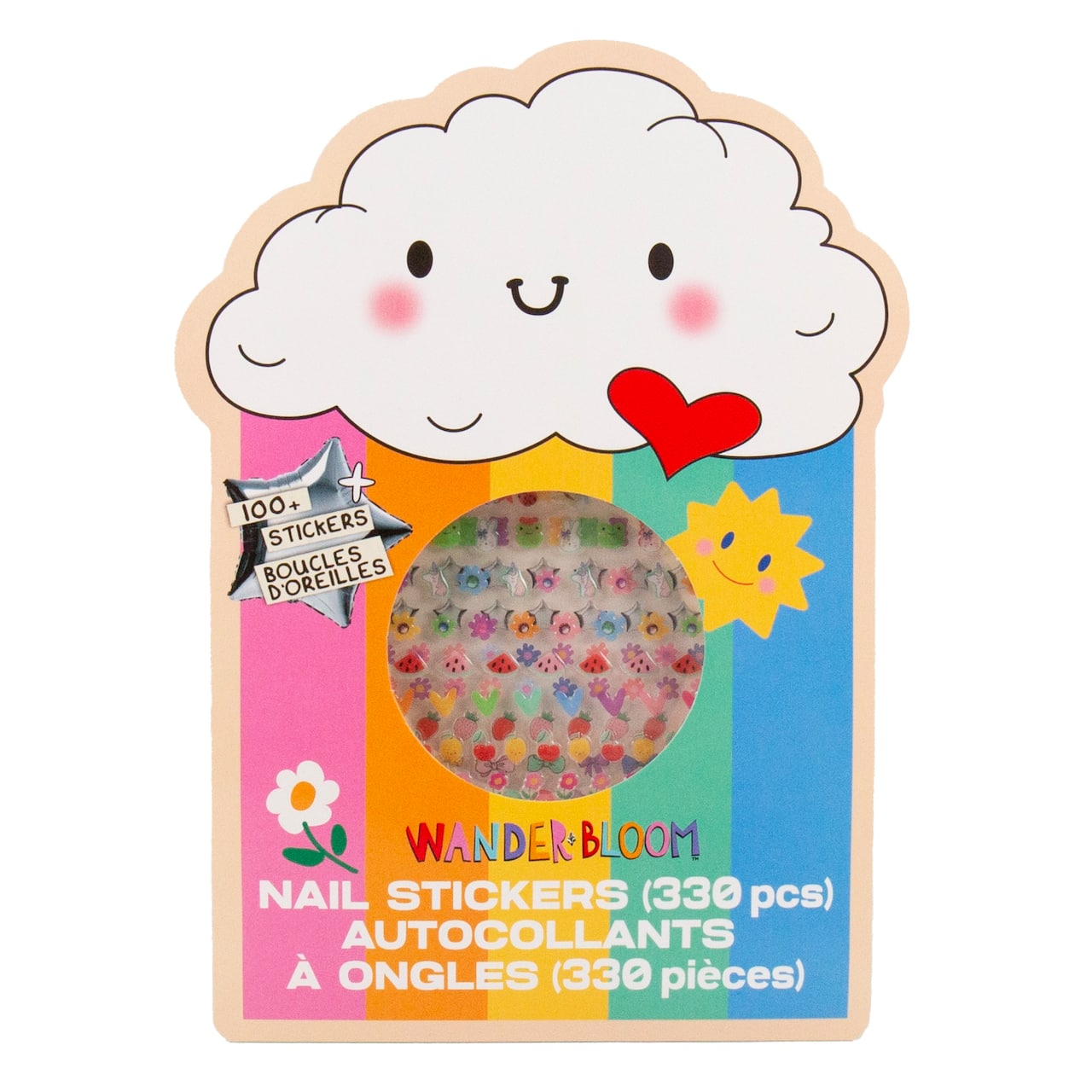 WanderBloom Nail Stickers, 330 Pieces